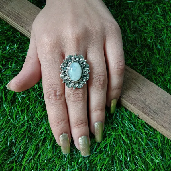 Silver_&_White_With_Blue_Sterling_Silver_925_Premium_&_Elegant_Boho_Ring_For_Girls_&_Women