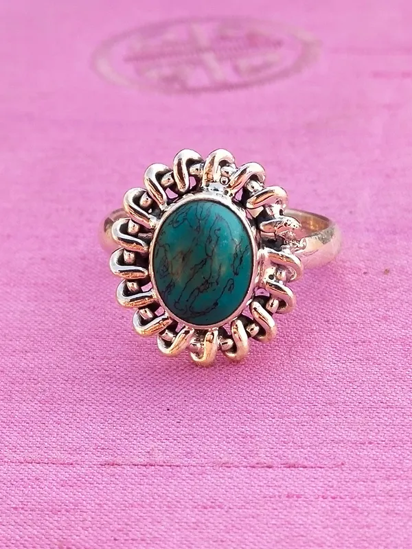 Silver_&_Green_Sterling_Silver_925_Premium_&_Elegant_Boho_Ring_For_Girls_&_Women