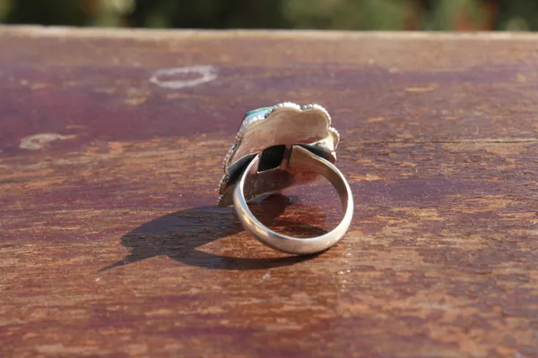 Silver_&_Green_Sterling_Silver_925_Premium_&_Elegant_Boho_Ring_For_Girls_&_Women