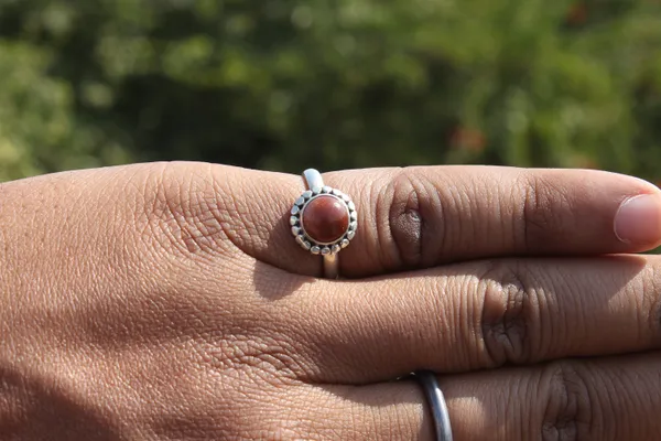 Silver_&_Brown_Sterling_Silver_925_Premium_&_Elegant_Boho_Ring_For_Girls_&_Women