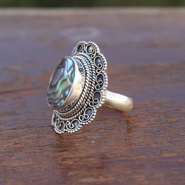 Silver_&_Multicolor_Sterling_Silver_925_Premium_&_Elegant_Boho_Ring_For_Girls_&_Women