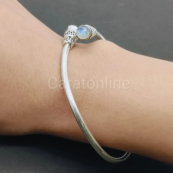 Silver_&_White_With_Blue_Sterling_Silver_925_Premium_&_Elegant_Designer_Bracelet_For_Girls_&_Women