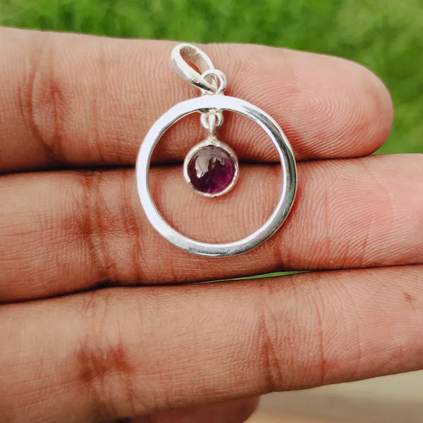 Silver_&_Pink_Sterling_Silver_925_Premium_&_Elegant_Boho_Necklace_For_Girls_&_Women