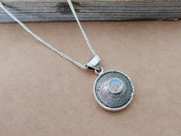 Silver_&_White_With_Blue_Sterling_Silver_925_Premium_&_Elegant_Handmade_Necklace_For_Girls_&_Women