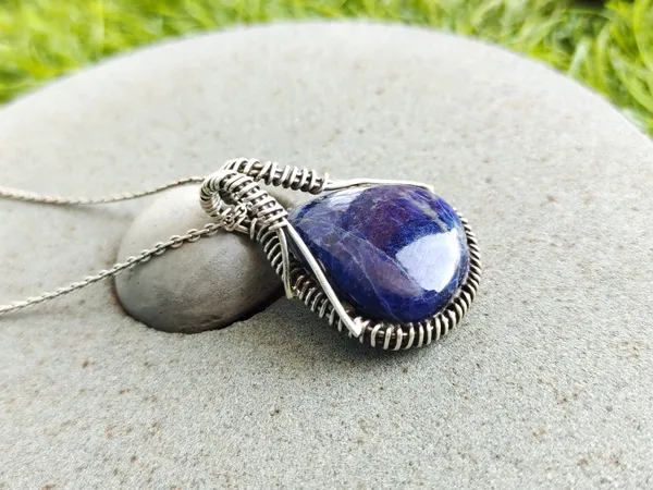 Silver_&_Blue_Sterling_Silver_925_Premium_&_Elegant_Designer_Pendant_For_Girls_&_Women
