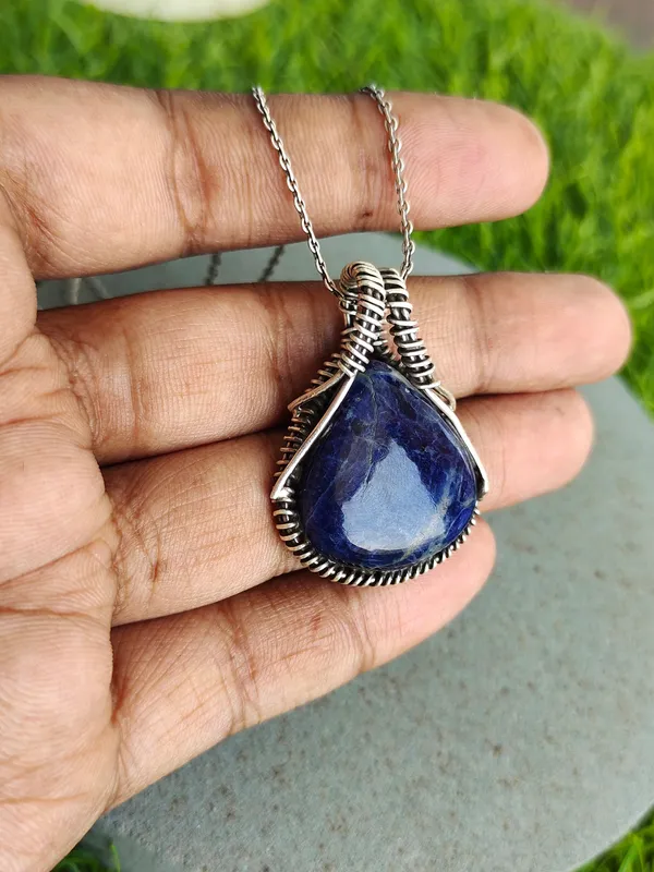 Silver_&_Blue_Sterling_Silver_925_Premium_&_Elegant_Designer_Pendant_For_Girls_&_Women