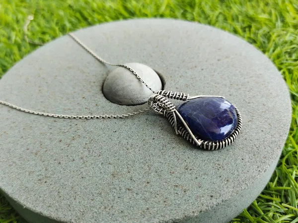 Silver_&_Blue_Sterling_Silver_925_Premium_&_Elegant_Designer_Pendant_For_Girls_&_Women