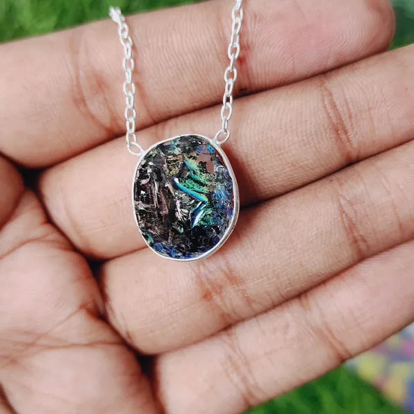 Silver_&_Blue_Sterling_Silver_925_Premium_&_Elegant_Boho_Necklace_For_Girls_&_Women