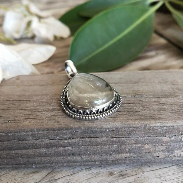 Silver_&_White_With_Blue_Sterling_Silver_925_Premium_&_Elegant_Boho_Pendant_For_Girls_&_Women
