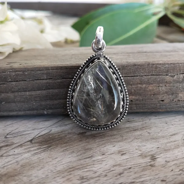 Silver_&_White_With_Blue_Sterling_Silver_925_Premium_&_Elegant_Boho_Pendant_For_Girls_&_Women