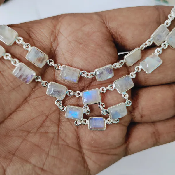 Silver_&_White_With_Blue_Sterling_Silver_925_Premium_&_Elegant_Designer_Necklace_For_Girls_&_Women