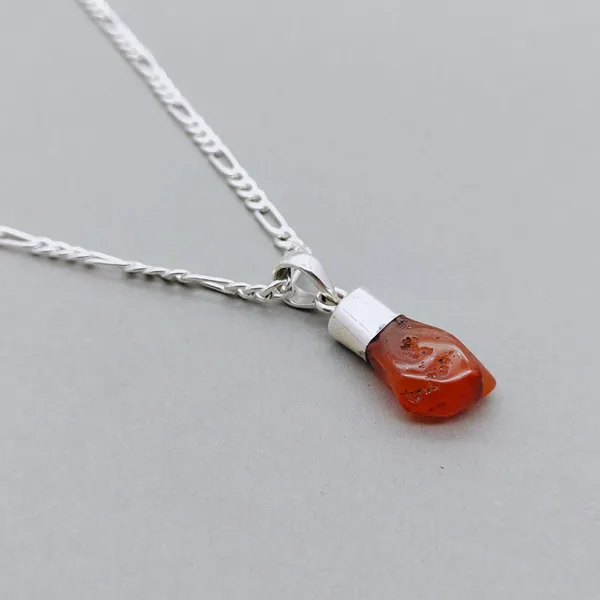 Silver_&_Orange_Sterling_Silver_925_Premium_&_Elegant_Boho_Pendant_For_Girls_&_Women