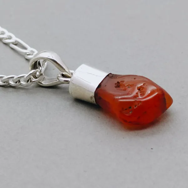 Silver_&_Orange_Sterling_Silver_925_Premium_&_Elegant_Boho_Pendant_For_Girls_&_Women