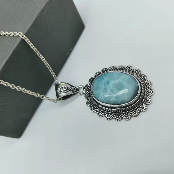 Silver_&_Blue_Sterling_Silver_925_Premium_&_Elegant_Boho_Pendant_For_Girls_&_Women