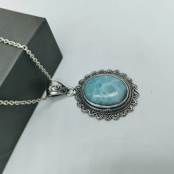 Silver_&_Blue_Sterling_Silver_925_Premium_&_Elegant_Boho_Pendant_For_Girls_&_Women