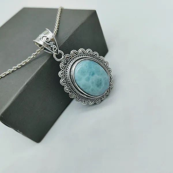 Silver_&_Blue_Sterling_Silver_925_Premium_&_Elegant_Boho_Pendant_For_Girls_&_Women