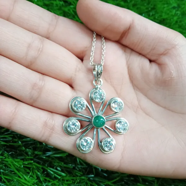 Silver_Sterling_Silver_925_Premium_&_Elegant_Handmade_Pendant_For_Girls_&_Women