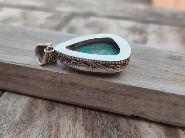 Silver_&_Green_&_Brown_Sterling_Silver_925_Premium_&_Elegant_Boho_Pendant_For_Girls_&_Women
