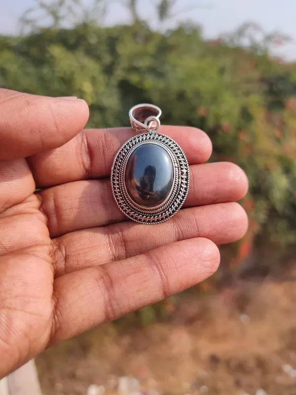 Silver_&_Black_Sterling_Silver_925_Premium_&_Elegant_Boho_Pendant_For_Girls_&_Women
