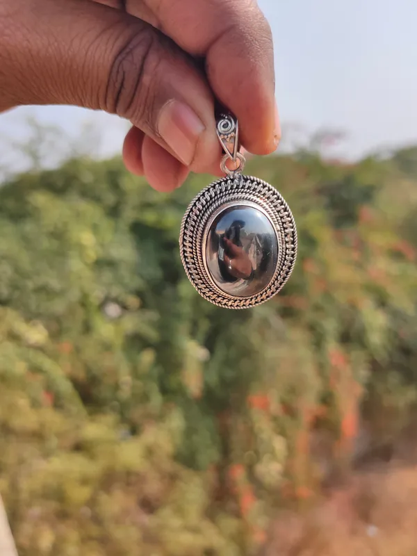 Silver_&_Black_Sterling_Silver_925_Premium_&_Elegant_Boho_Pendant_For_Girls_&_Women