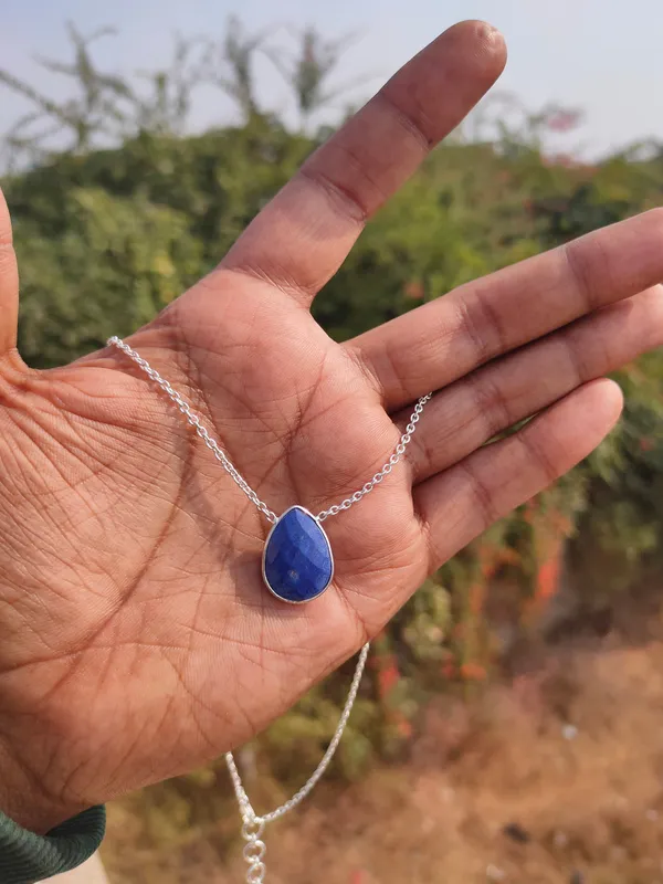 Silver_&_Blue_Sterling_Silver_925_Premium_&_Elegant_Boho_Necklace_For_Girls_&_Women