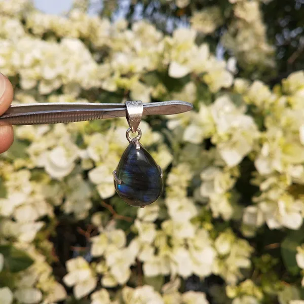 Silver_&_Blue_&_Green_Sterling_Silver_925_Premium_&_Elegant_Handmade_Pendant_For_Girls_&_Women