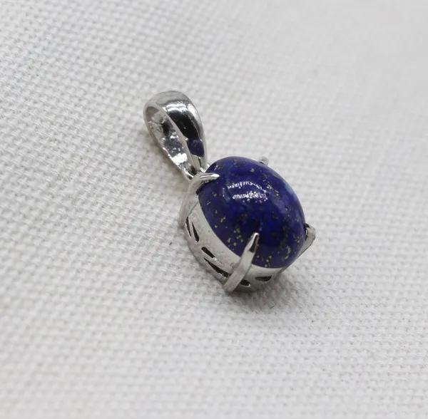 Silver_&_Blue_Sterling_Silver_925_Premium_&_Elegant_Handmade_Pendant_For_Girls_&_Women