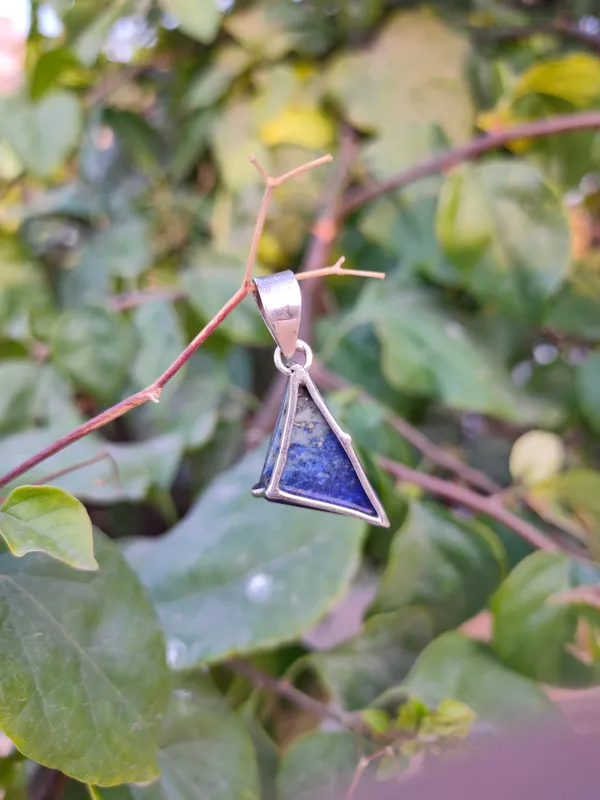 Silver_&_Blue_Sterling_Silver_925_Premium_&_Elegant_Handmade_Pendant_For_Girls_&_Women