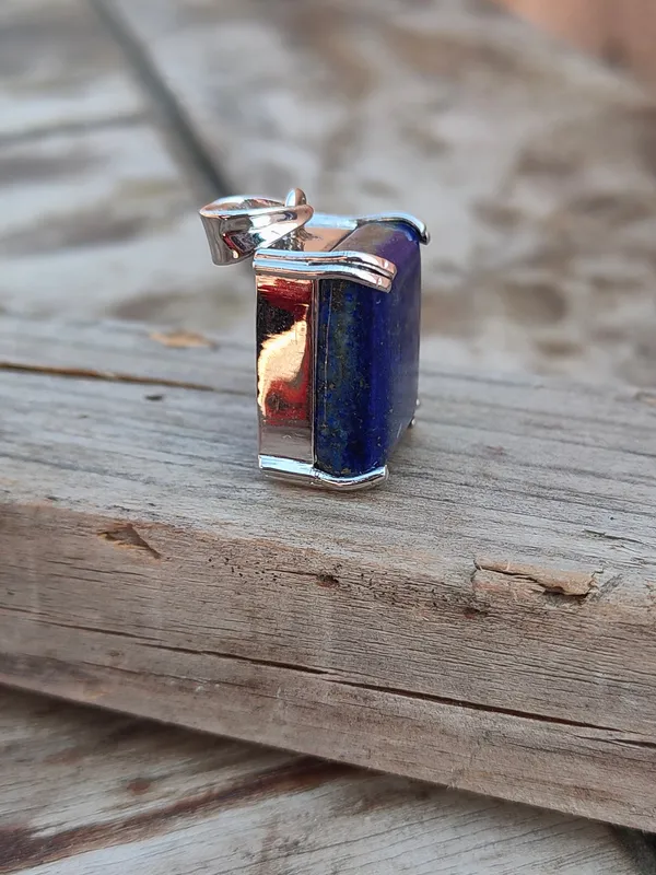 Silver_&_Blue_Sterling_Silver_925_Premium_&_Elegant_Handmade_Pendant_For_Girls_&_Women