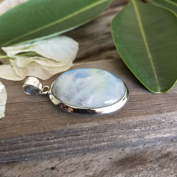 Silver_&_White_With_Blue_Sterling_Silver_925_Premium_&_Elegant_Boho_Pendant_For_Girls_&_Women