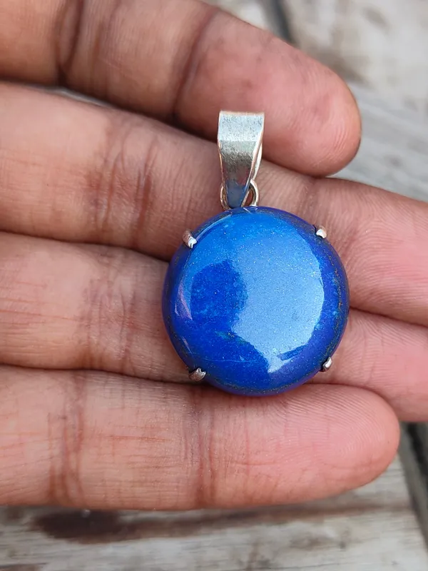 Silver_&_Blue_Sterling_Silver_925_Premium_&_Elegant_Handmade_Pendant_For_Girls_&_Women