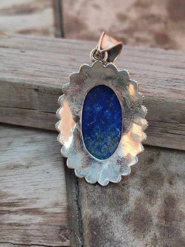 Silver_&_Blue_Sterling_Silver_925_Premium_&_Elegant_Boho_Pendant_For_Girls_&_Women