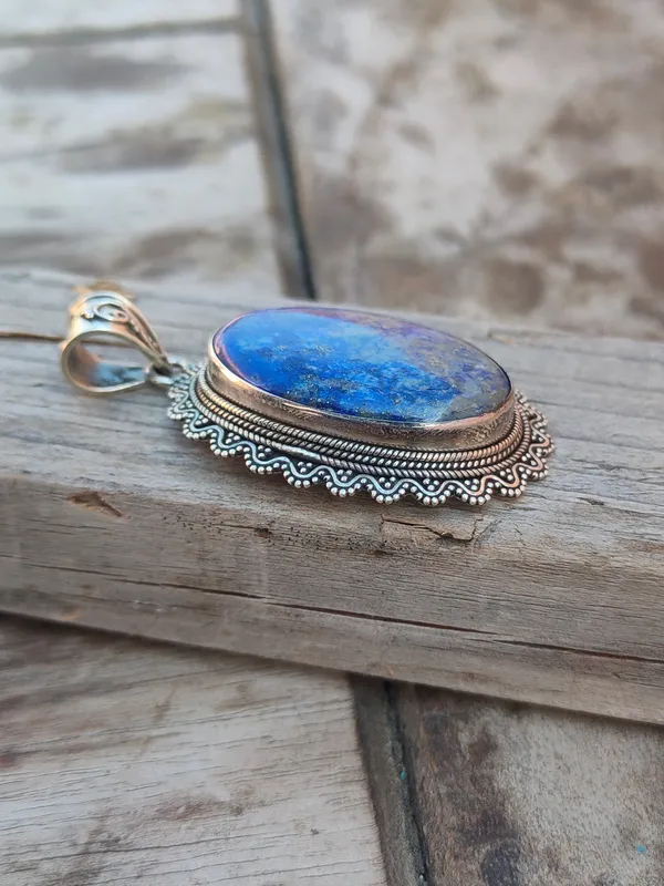 Silver_&_Blue_Sterling_Silver_925_Premium_&_Elegant_Boho_Pendant_For_Girls_&_Women