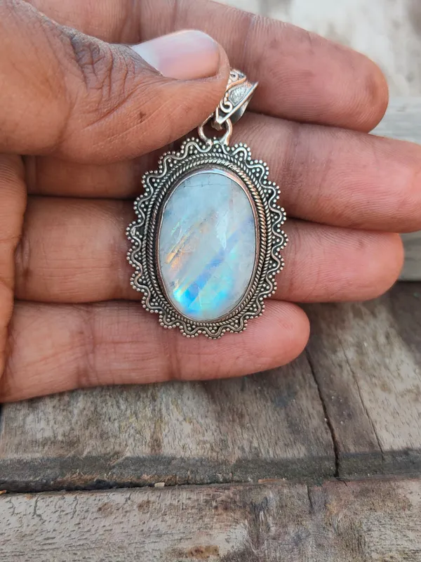 Silver_&_White_Sterling_Silver_925_Premium_&_Elegant_Boho_Pendant_For_Girls_&_Women