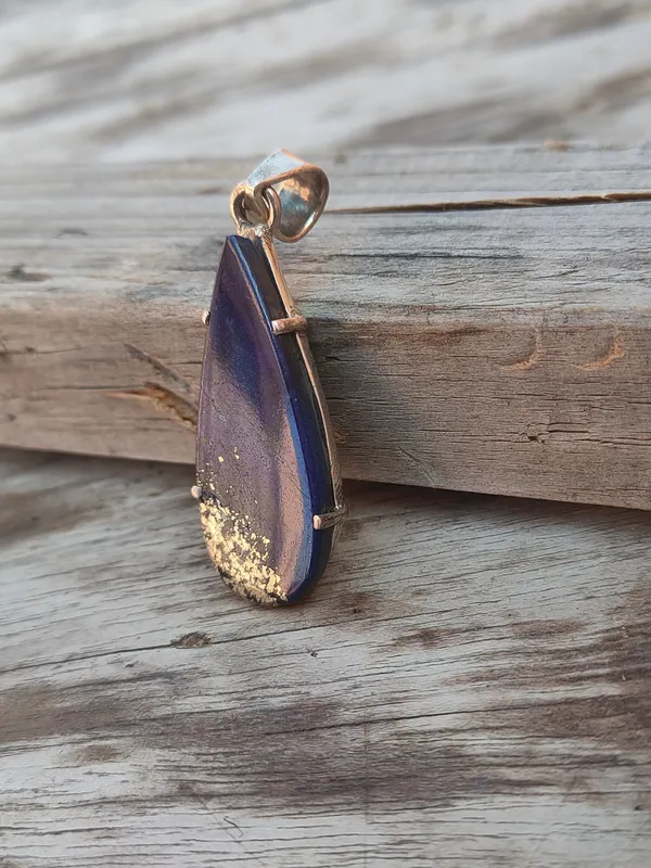 Silver_&_Blue_Sterling_Silver_925_Premium_&_Elegant_Handmade_Pendant_For_Girls_&_Women