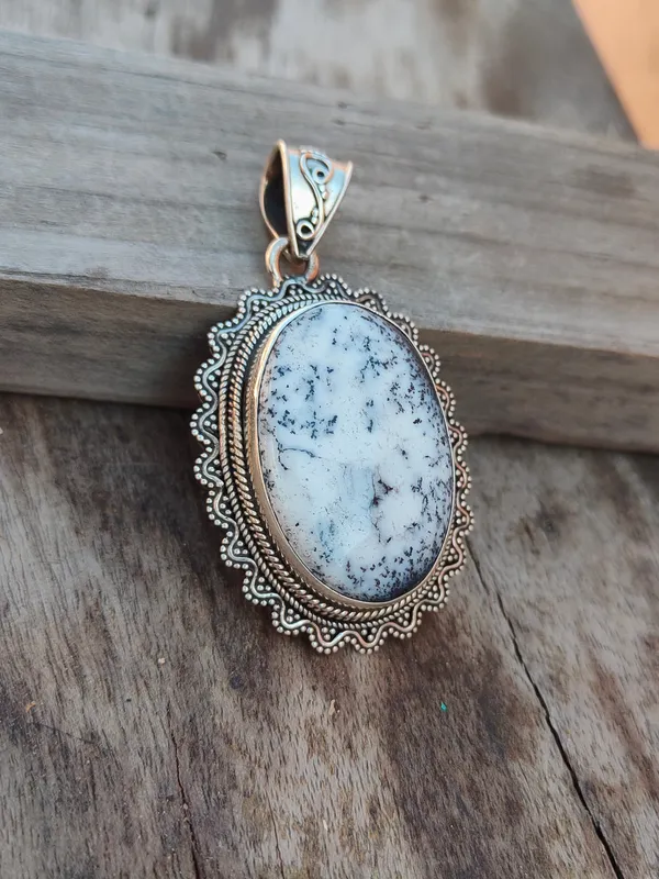 Silver_&_White_&_Black_Sterling_Silver_925_Premium_&_Elegant_Boho_Pendant_For_Girls_&_Women