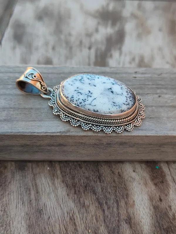 Silver_&_White_&_Black_Sterling_Silver_925_Premium_&_Elegant_Boho_Pendant_For_Girls_&_Women