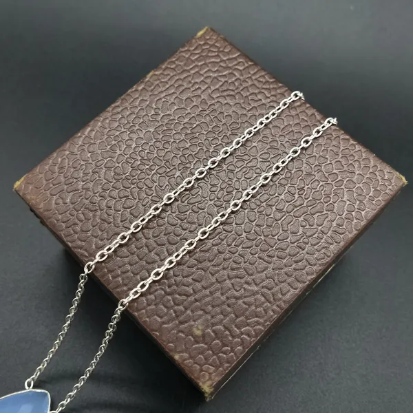 Silver_&_Blue_Sterling_Silver_925_Premium_&_Elegant_Boho_Necklace_For_Girls_&_Women