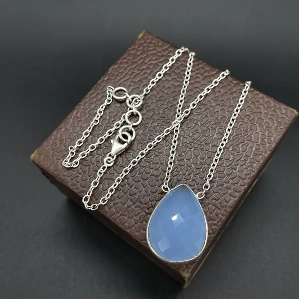 Silver_&_Blue_Sterling_Silver_925_Premium_&_Elegant_Boho_Necklace_For_Girls_&_Women