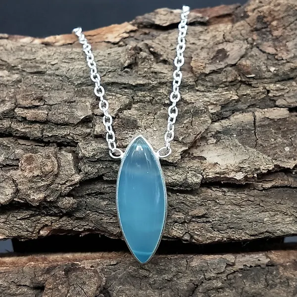Silver_&_Blue_Sterling_Silver_925_Premium_&_Elegant_Handmade_Pendant_For_Girls_&_Women