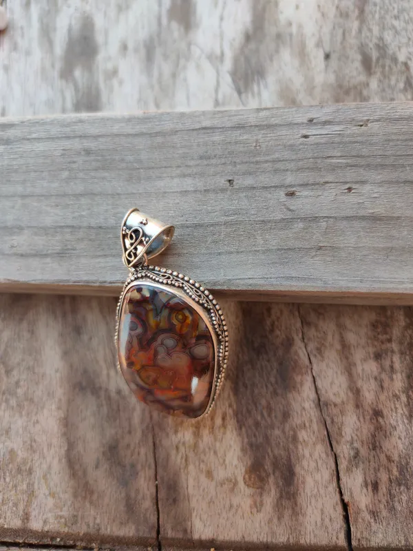 Silver_&_Brown_Sterling_Silver_925_Premium_&_Elegant_Boho_Pendant_For_Girls_&_Women