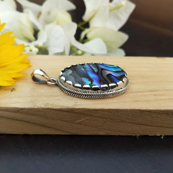Silver_&_Blue_&_Green_Sterling_Silver_925_Premium_&_Elegant_Boho_Pendant_For_Girls_&_Women
