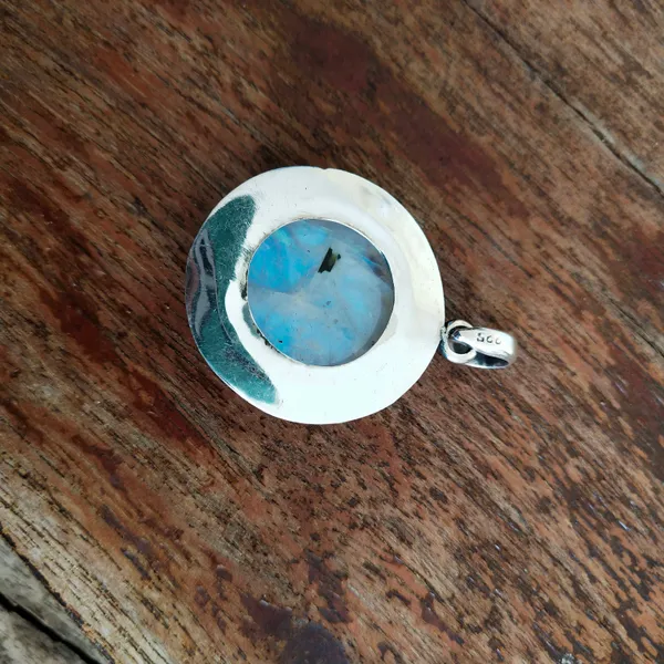 Silver_&_White_With_Blue_Sterling_Silver_925_Premium_&_Elegant_Boho_Pendant_For_Girls_&_Women