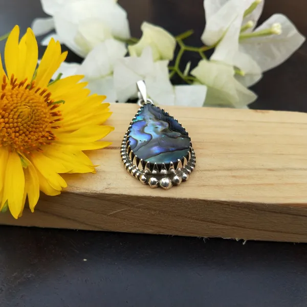 Silver_&_Blue_&_Green_Sterling_Silver_925_Premium_&_Elegant_Boho_Pendant_For_Girls_&_Women