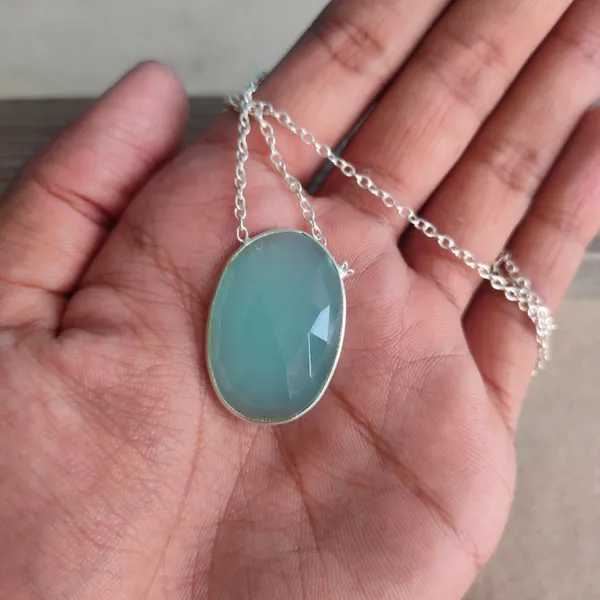 Silver_&_Blue_Sterling_Silver_925_Premium_&_Elegant_Boho_Necklace_For_Girls_&_Women