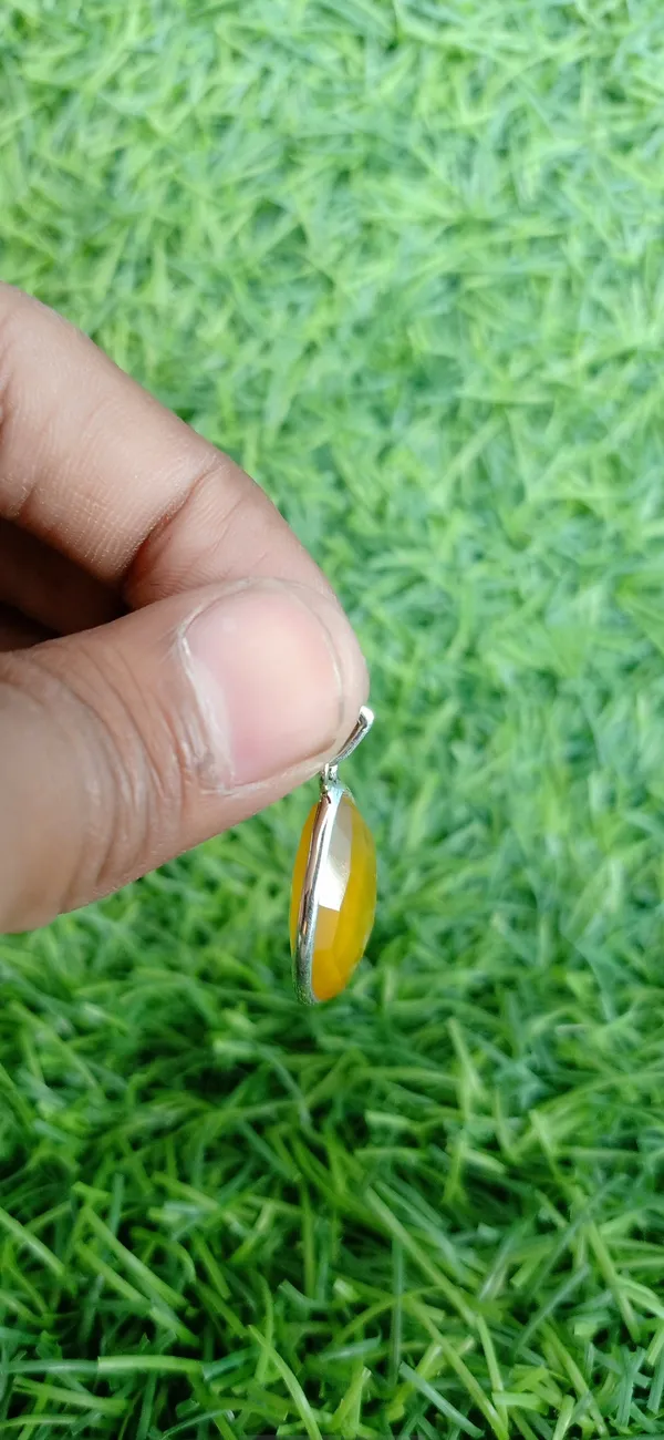 Silver_&_Yellow_Sterling_Silver_925_Premium_&_Elegant_Boho_Pendant_For_Girls_&_Women