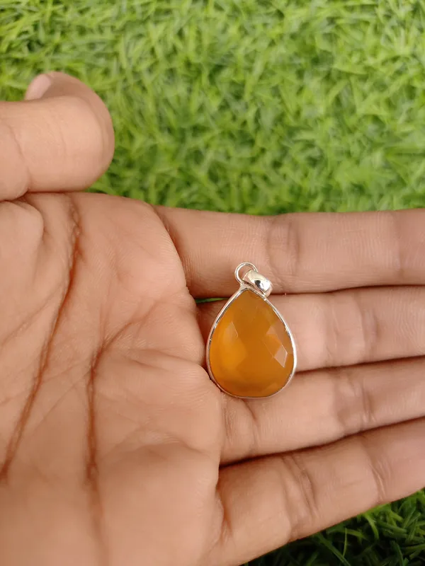 Silver_&_Yellow_Sterling_Silver_925_Premium_&_Elegant_Boho_Pendant_For_Girls_&_Women