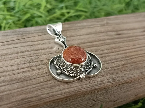 Silver_&_Red_Sterling_Silver_925_Premium_&_Elegant_Boho_Pendant_For_Girls_&_Women