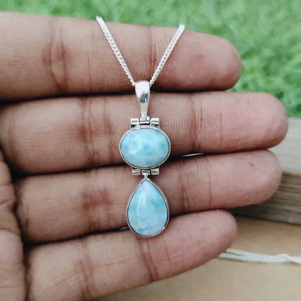 Silver_&_Blue_Sterling_Silver_925_Premium_&_Elegant_Handmade_Necklace_For_Girls_&_Women