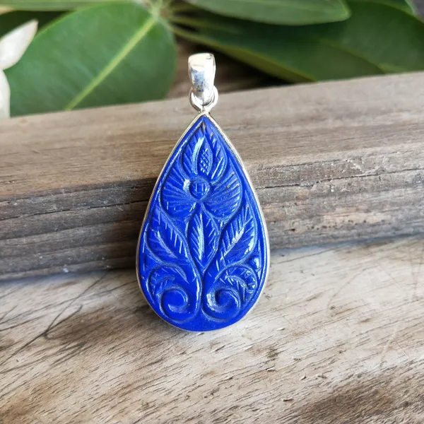 Silver_&_Blue_Sterling_Silver_925_Premium_&_Elegant_Boho_Pendant_For_Girls_&_Women